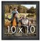 10x10 Wide Barnwood Picture Frame with UV-Resistant Acrylic & Acid Free Backing, Available in 6 Paint Finishes - Grey, Brown, White, and Black